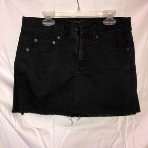 American Eagle Black Jean Skirt - High Wasted